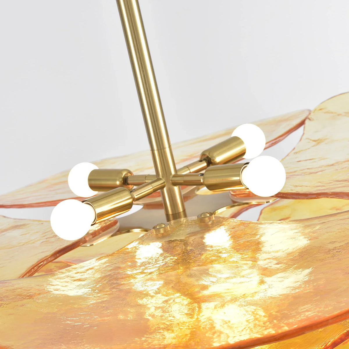 Leaf Lilypad Glass Chandelier - view 17 | Metavaya