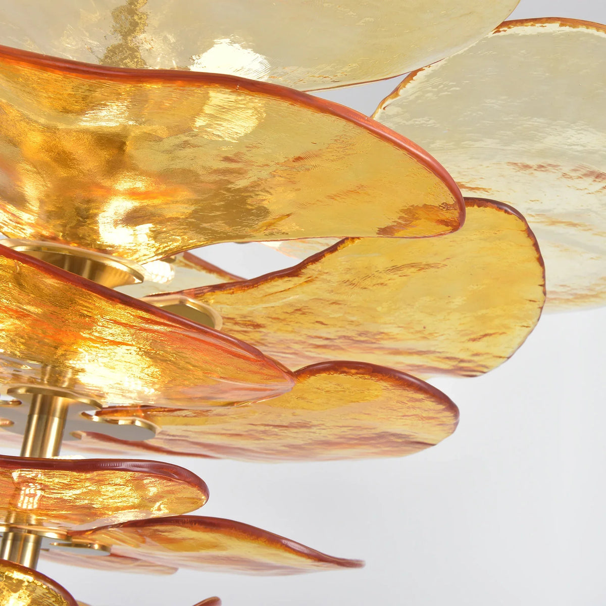 Leaf Lilypad Glass Chandelier - view 18 | Metavaya