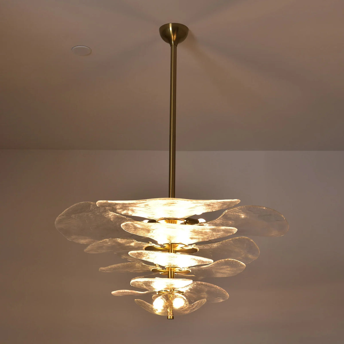 Leaf Lilypad Glass Chandelier - view 27 | Metavaya