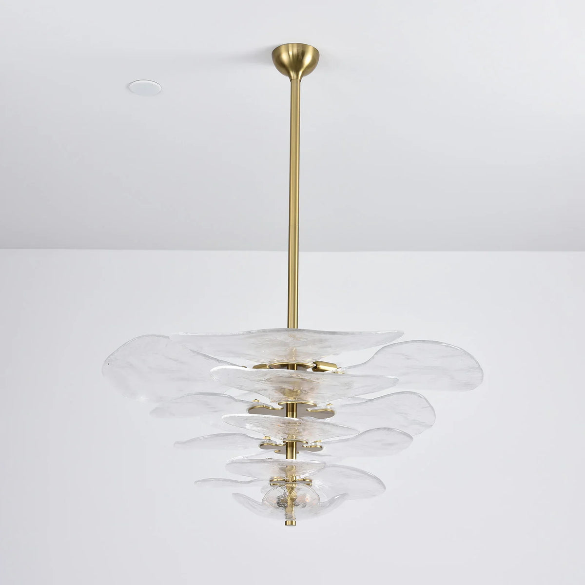 Leaf Lilypad Glass Chandelier - view 28 | Metavaya