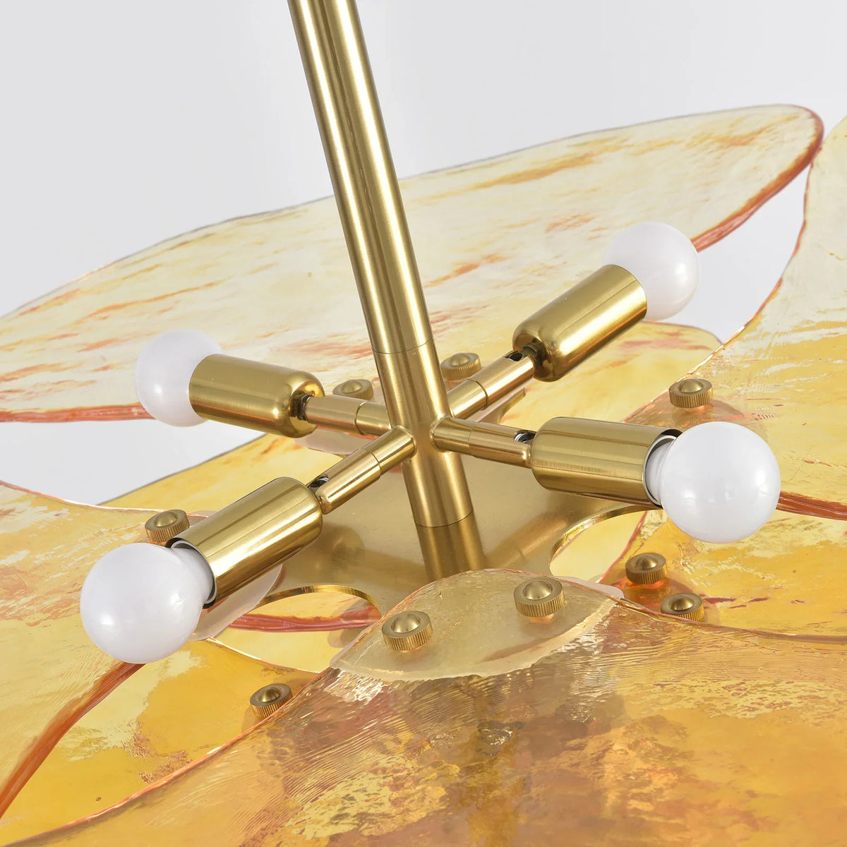 Leaf Lilypad Glass Chandelier - view 25 | Metavaya