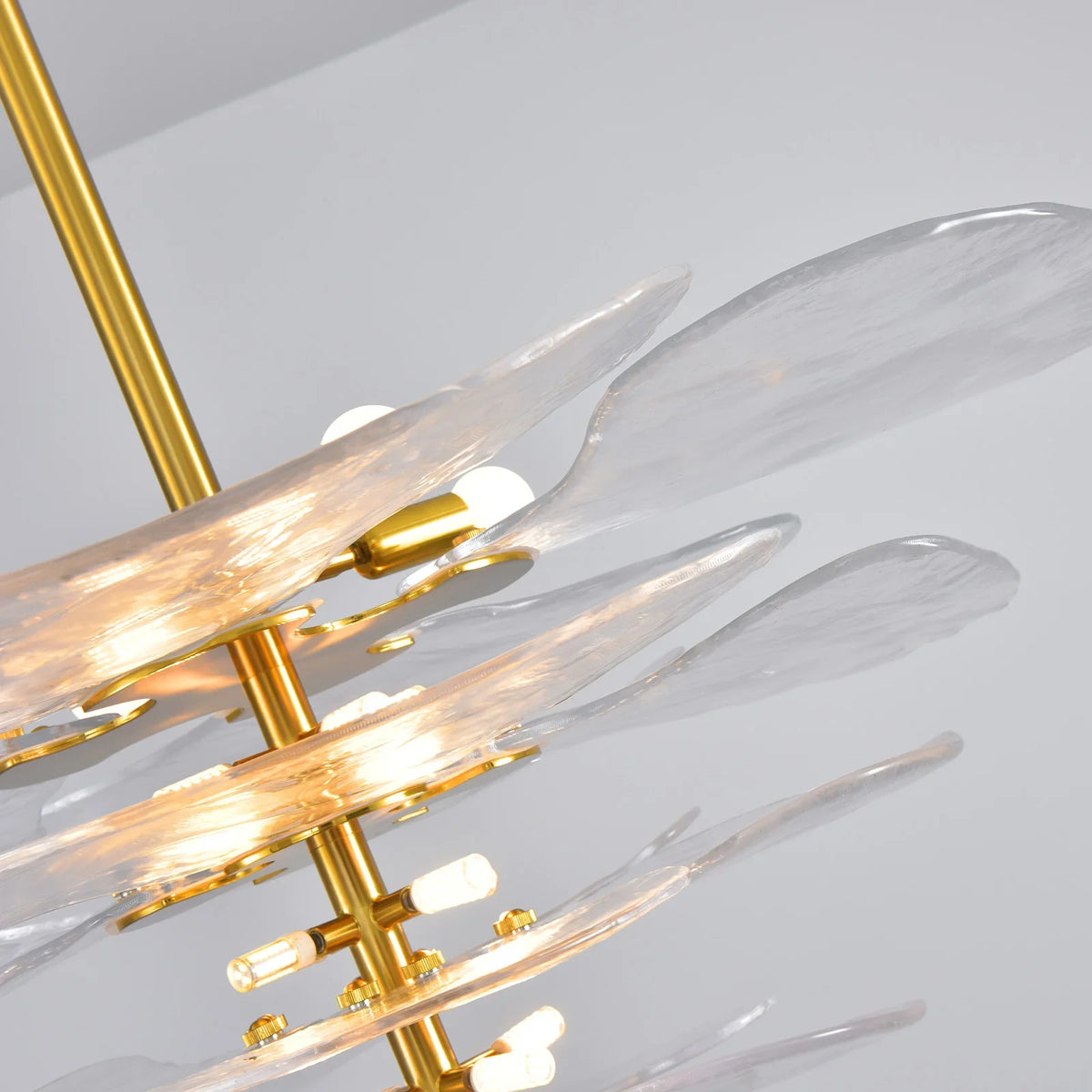 Leaf Lilypad Glass Chandelier - view 33 | Metavaya