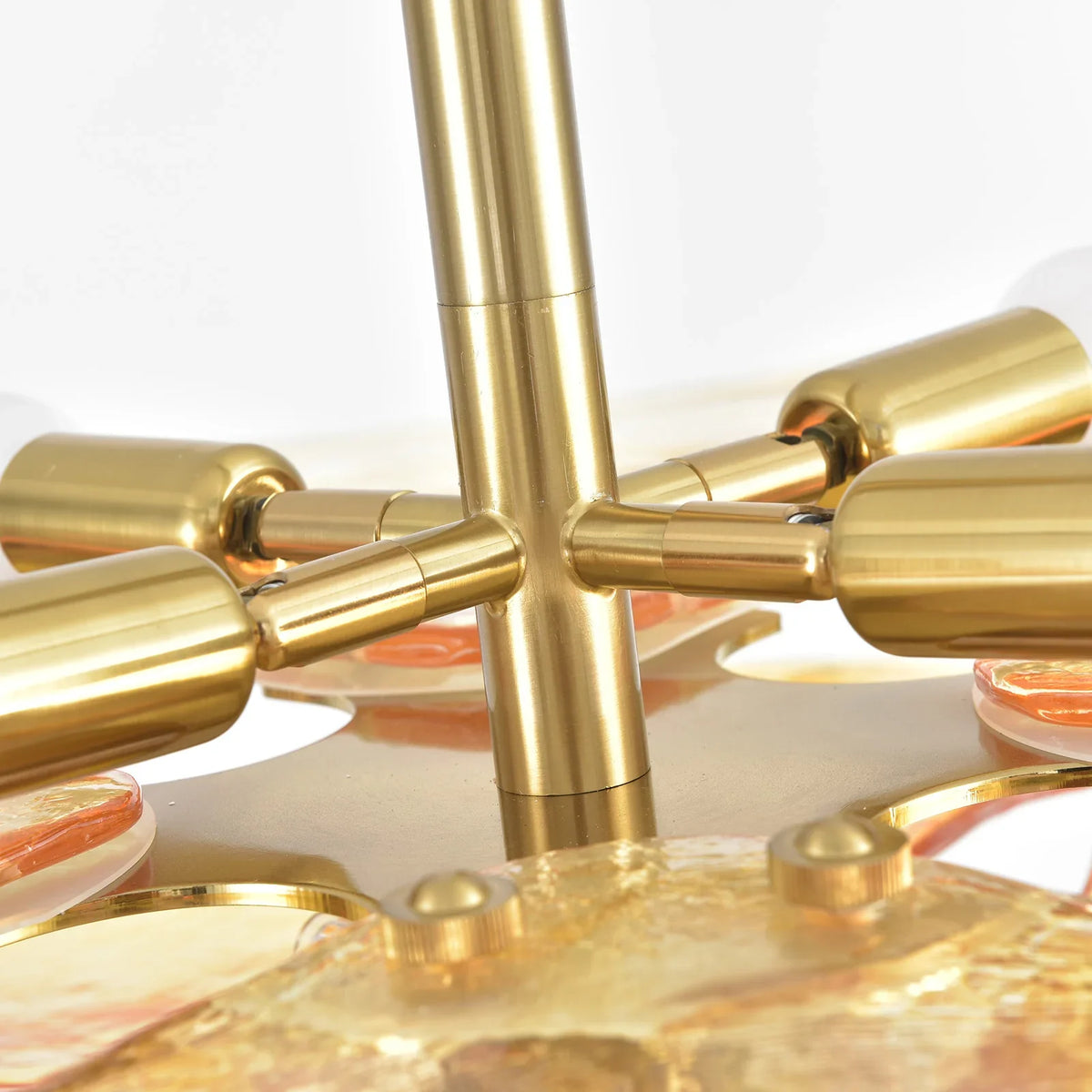 Leaf Lilypad Glass Chandelier - view 21 | Metavaya