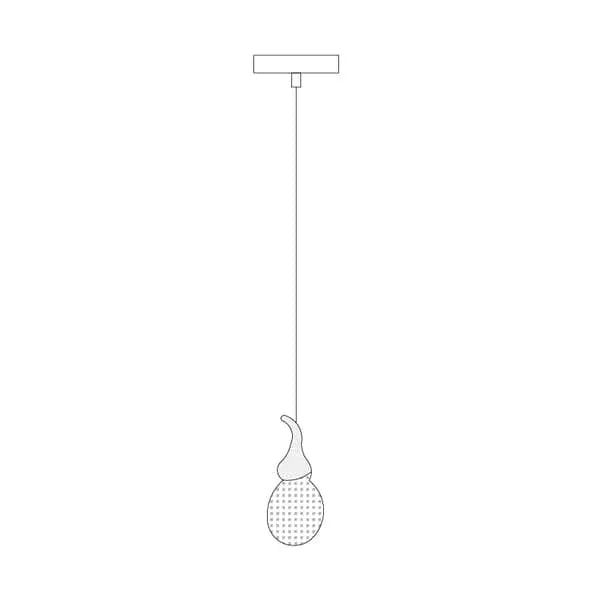 Metavaya Chandelier 1 Heads Dia 12cm / ∅ 4.7″ / Gold+Clear Leo Bubble Chandelier 662668875569 M2023072101-1