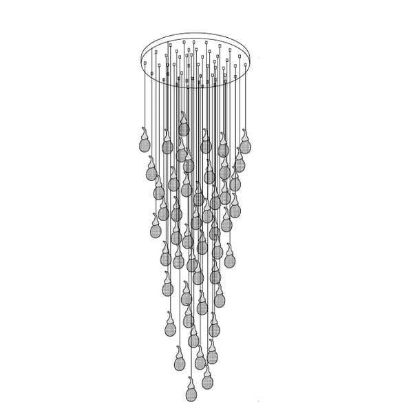 Metavaya Chandelier 48 Heads Dia 80cm / ∅ 31.4″ / Gold+Clear Leo Bubble Chandelier 662668875620 M2023072101-7