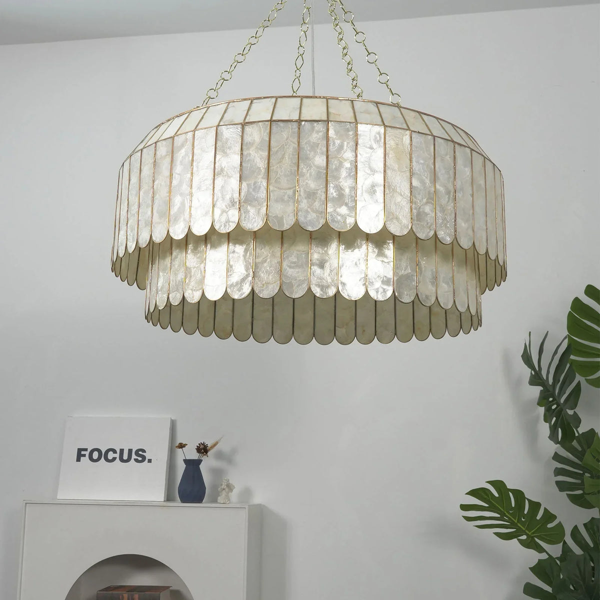 Light Luxury Shell Chandelier - view 2 | Metavaya