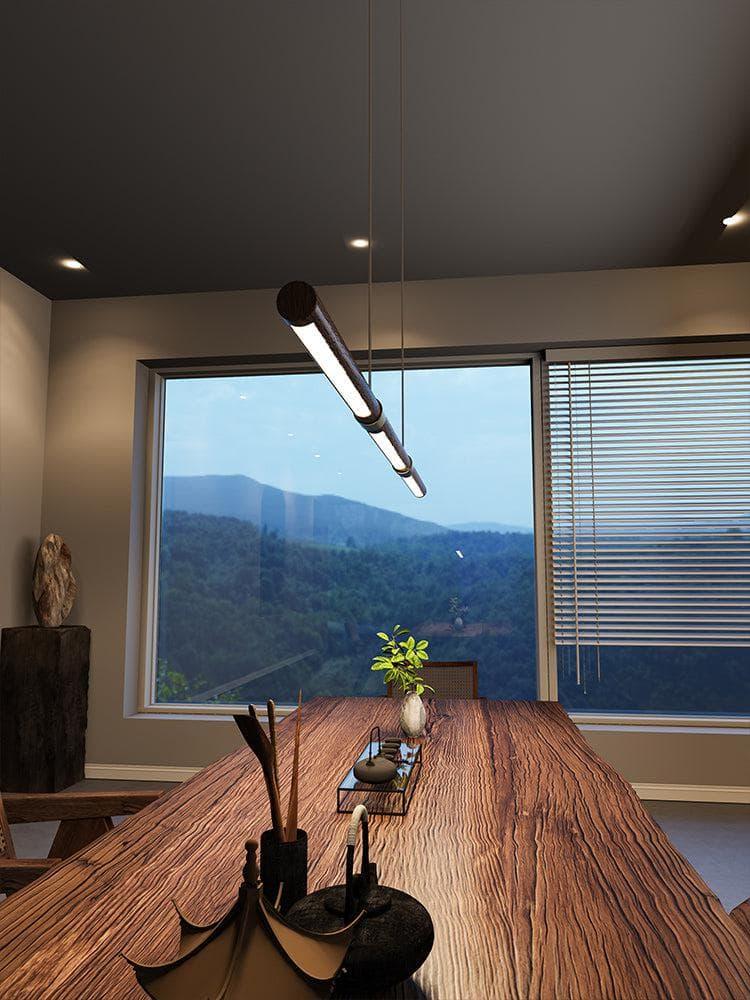 Metavaya Pendant lamp Linear Wood LED Pendant lamp