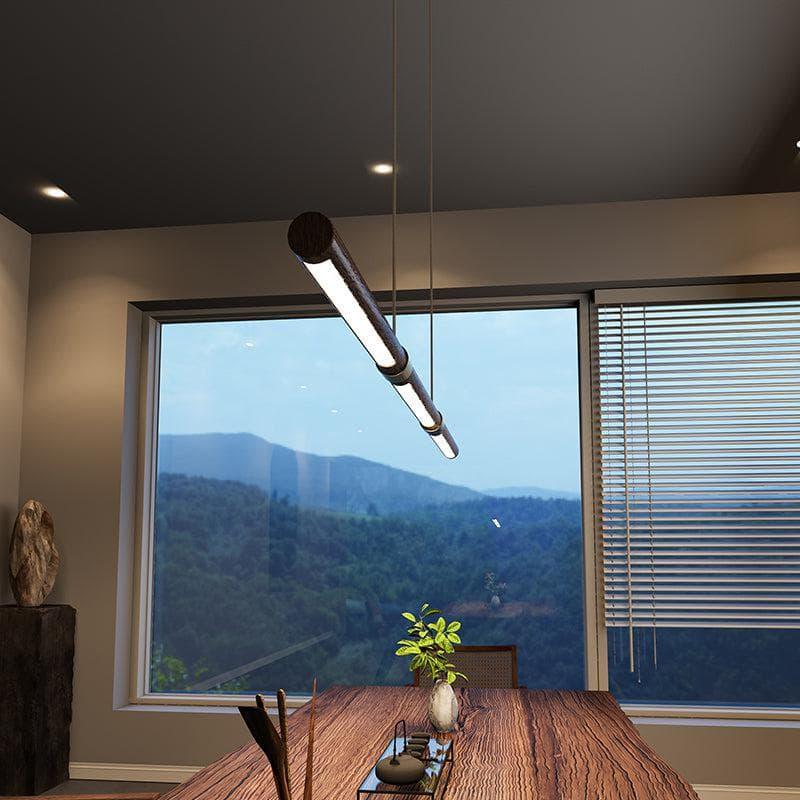 Metavaya Pendant lamp Linear Wood LED Pendant lamp