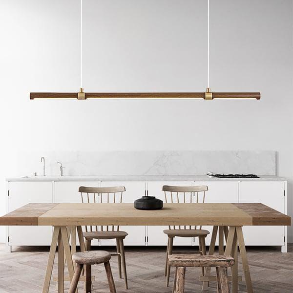 Metavaya Pendant lamp Linear Wood LED Pendant lamp