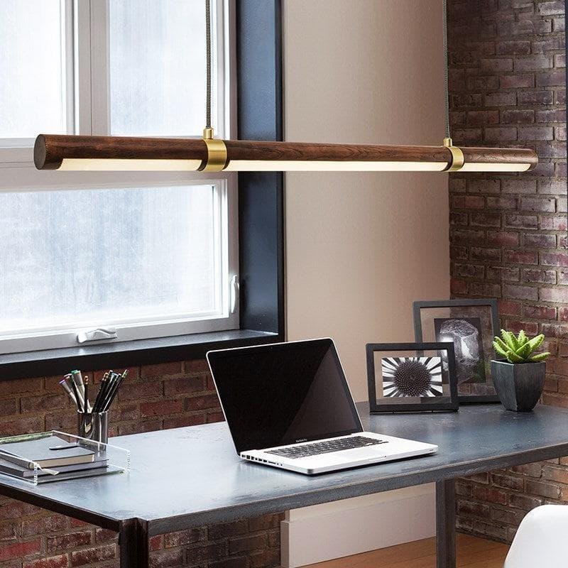 Metavaya Pendant lamp Linear Wood LED Pendant lamp