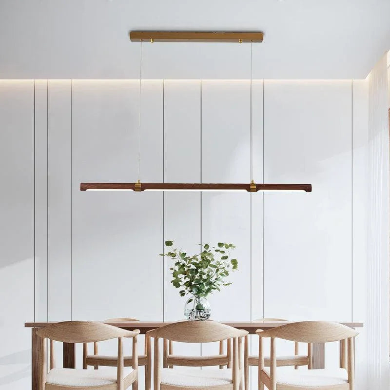 Metavaya Pendant lamp Linear Wood LED Pendant lamp