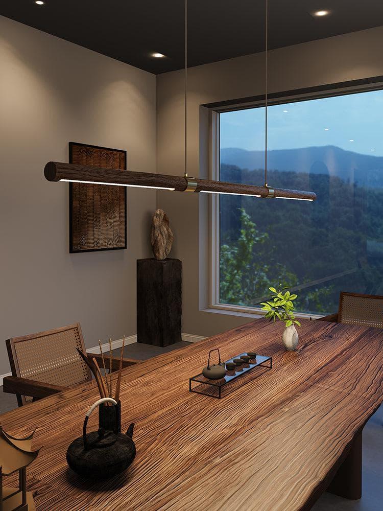 Metavaya Pendant lamp Linear Wood LED Pendant lamp