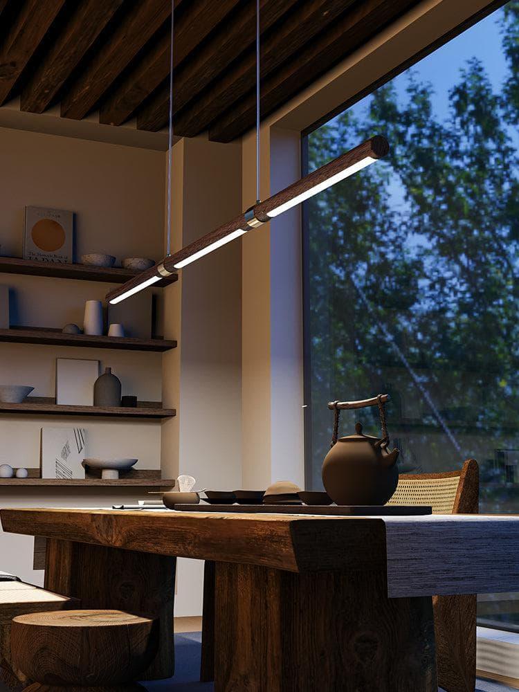 Metavaya Pendant lamp Linear Wood LED Pendant lamp