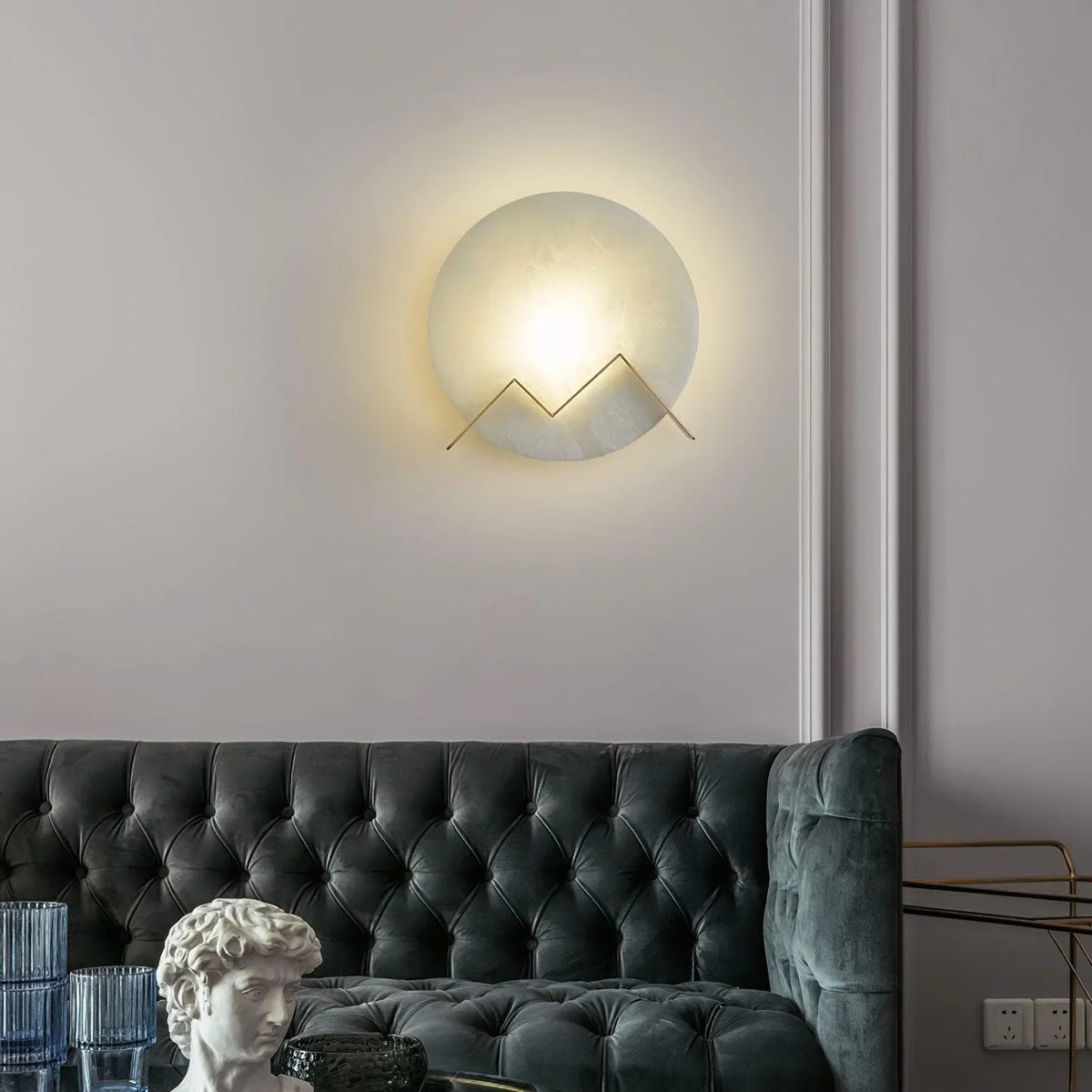 Metavaya Wall lamp M Letter Wall Lamp M letter wall light | Marble wall light
