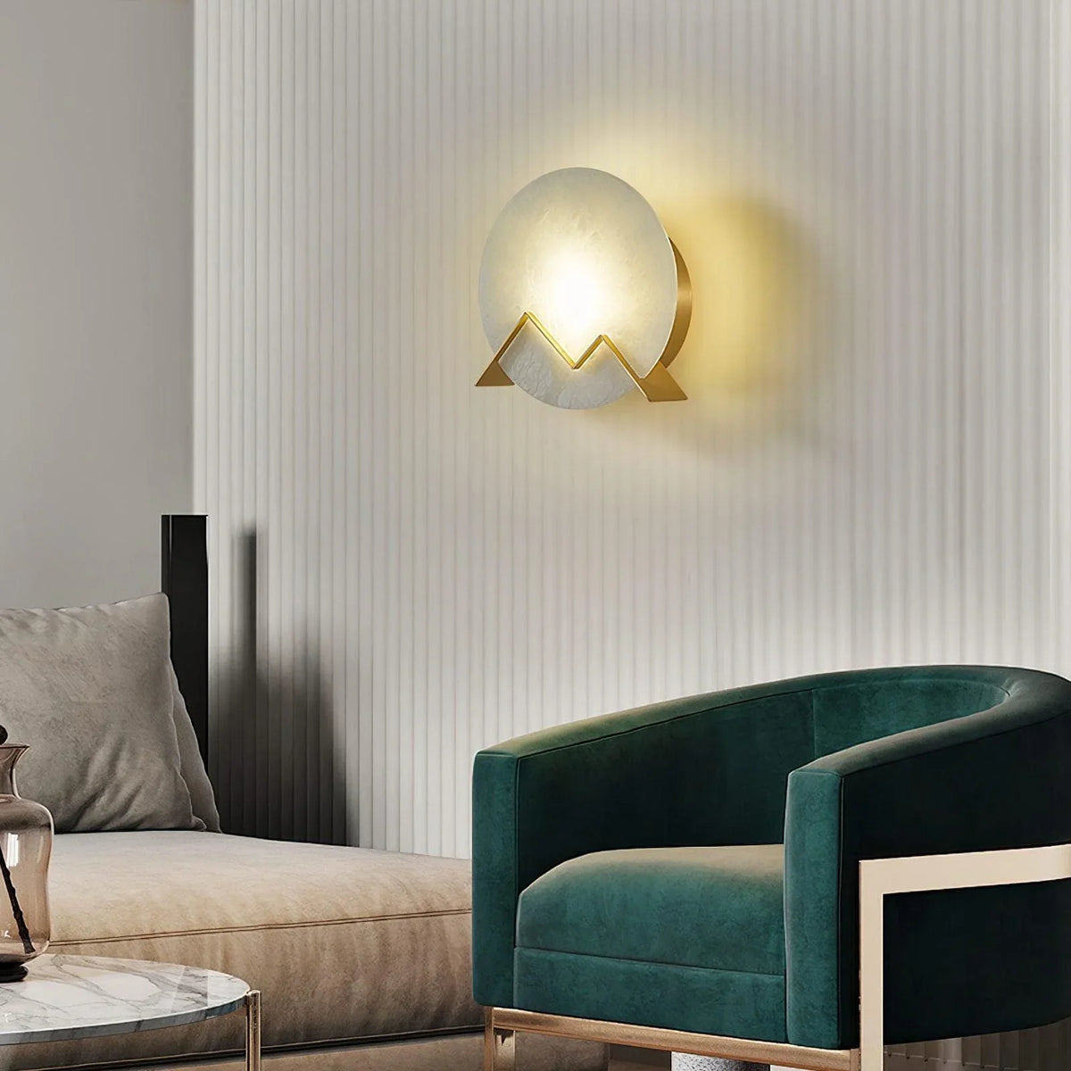 Metavaya Wall lamp M Letter Wall Lamp M letter wall light | Marble wall light