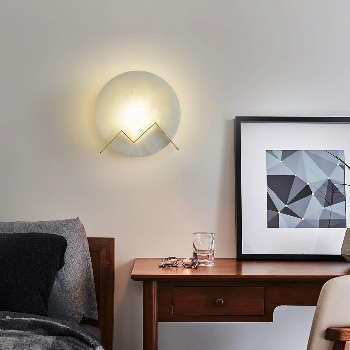 Metavaya Wall lamp M Letter Wall Lamp M letter wall light | Marble wall light