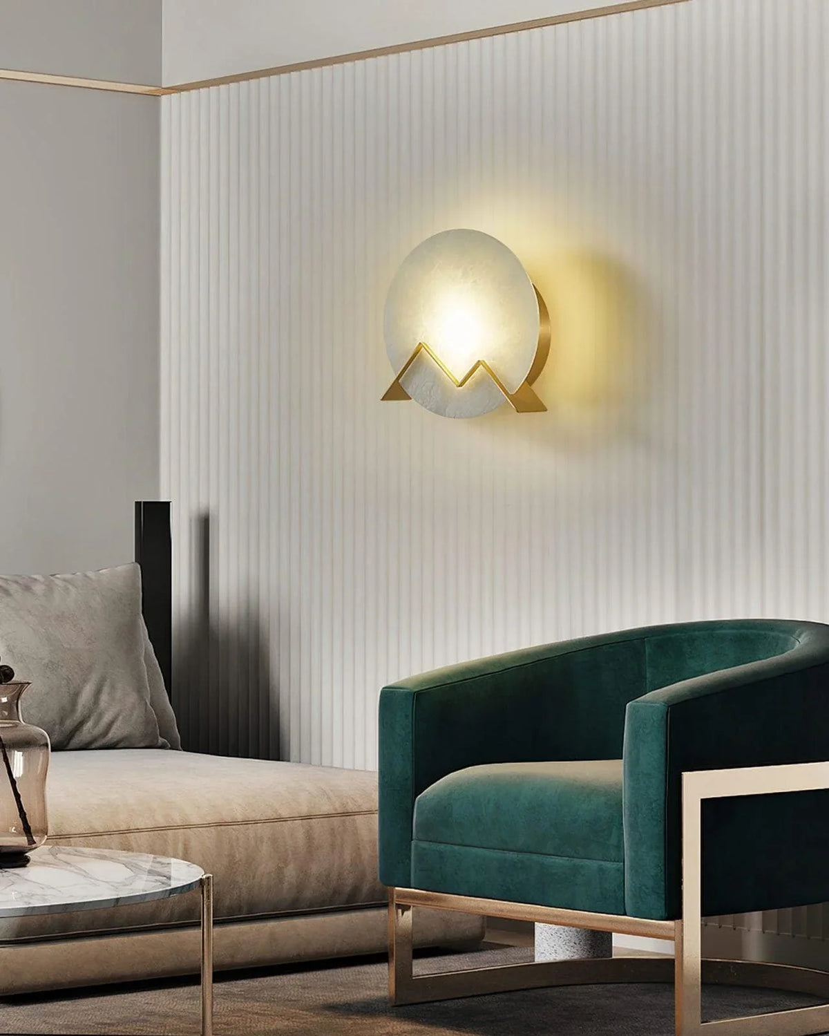 Metavaya Wall lamp M Letter Wall Lamp M letter wall light | Marble wall light