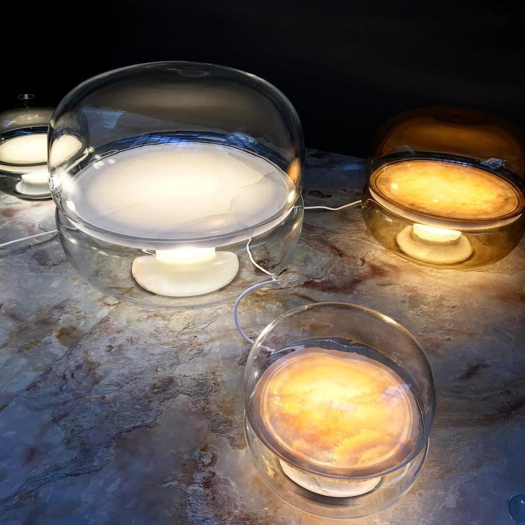 Metavaya Table Lamp Alabaster Glass Table Lamp