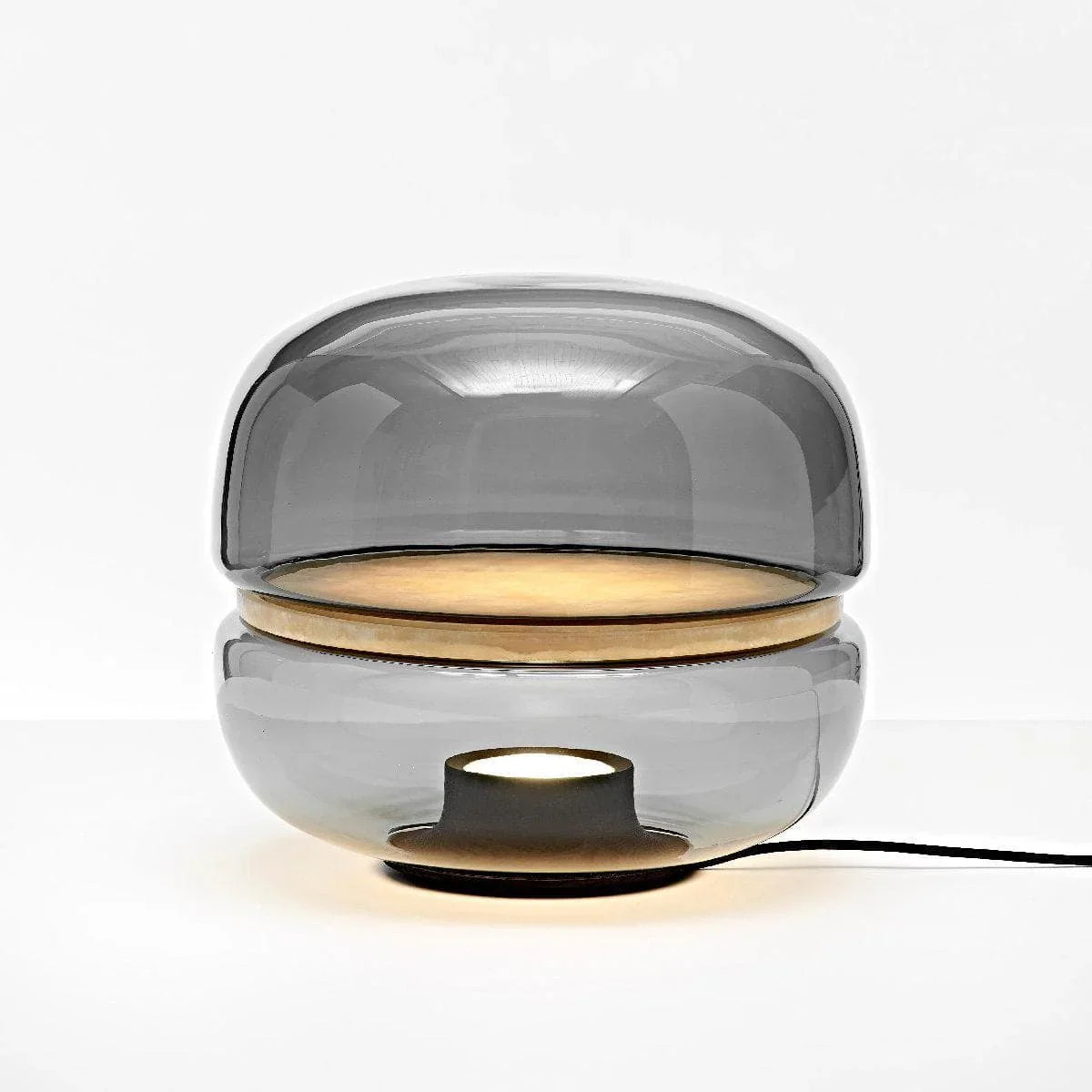 Metavaya Table Lamp Dia 26 cm × H 24.5 cm / ∅ 10.2″ x H 9.6″ / Smoked glass Alabaster Glass Table Lamp 6938617804008 M2023102903-3