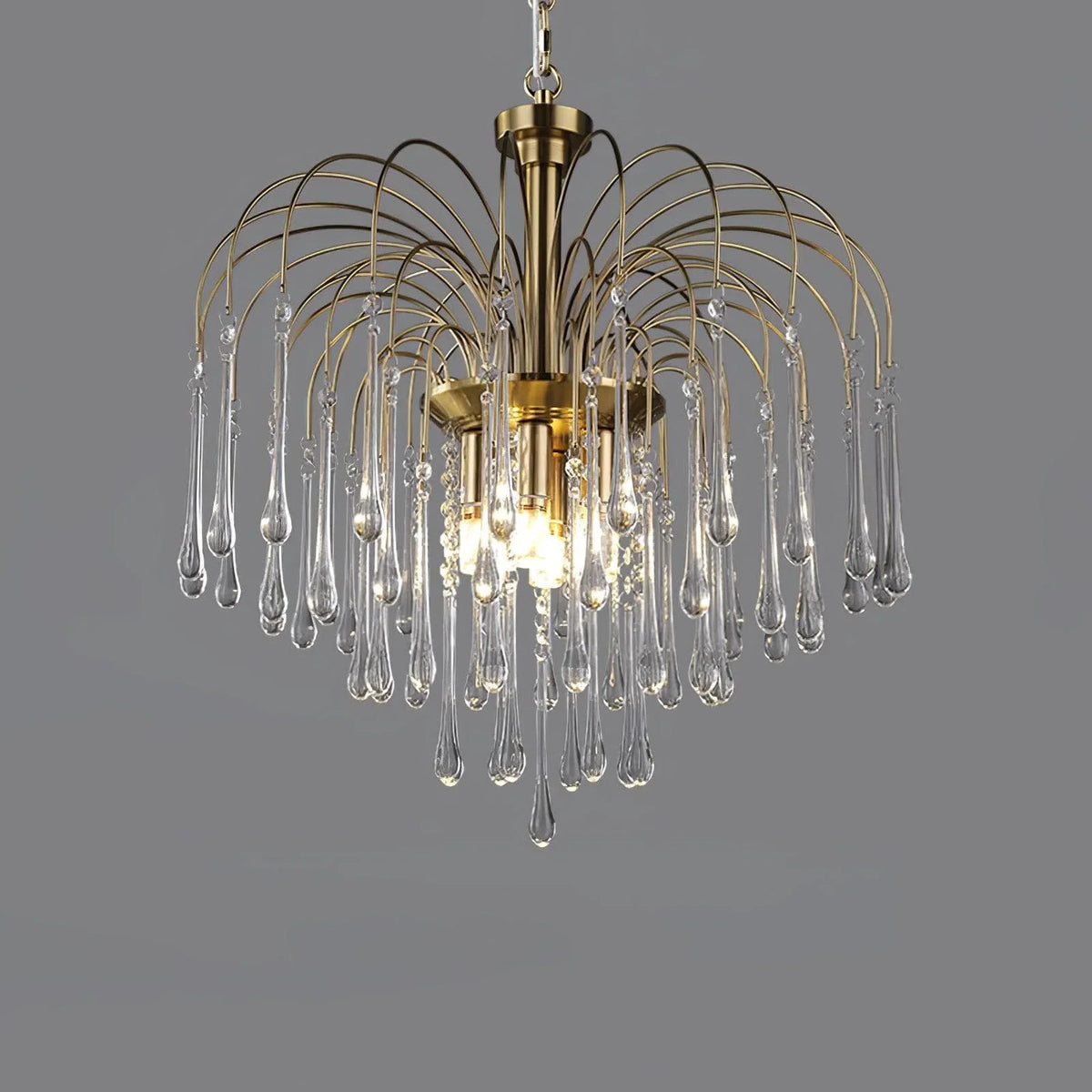Metavaya Chandelier Dia 53cm x H 53cm / ∅ 20.9″ x H 20.9″ / Brass / Clear Maltose Chandelier 662668904542 M2024010807-5 Maltose Chandelier | Discount Sale