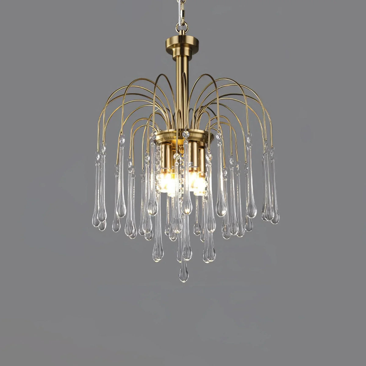 Metavaya Chandelier Dia 43cm x H 45cm / ∅ 16.9″ x H 17.7″ / Brass / Clear Maltose Chandelier 662668904528 M2024010807-3 Maltose Chandelier | Discount Sale