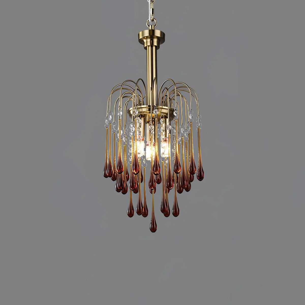 Metavaya Chandelier Dia 30cm x H 45cm / ∅ 11.8″ x H 17.7″ / Brass / Caramel Maltose Chandelier 662668904511 M2024010807-2 Maltose Chandelier | Discount Sale