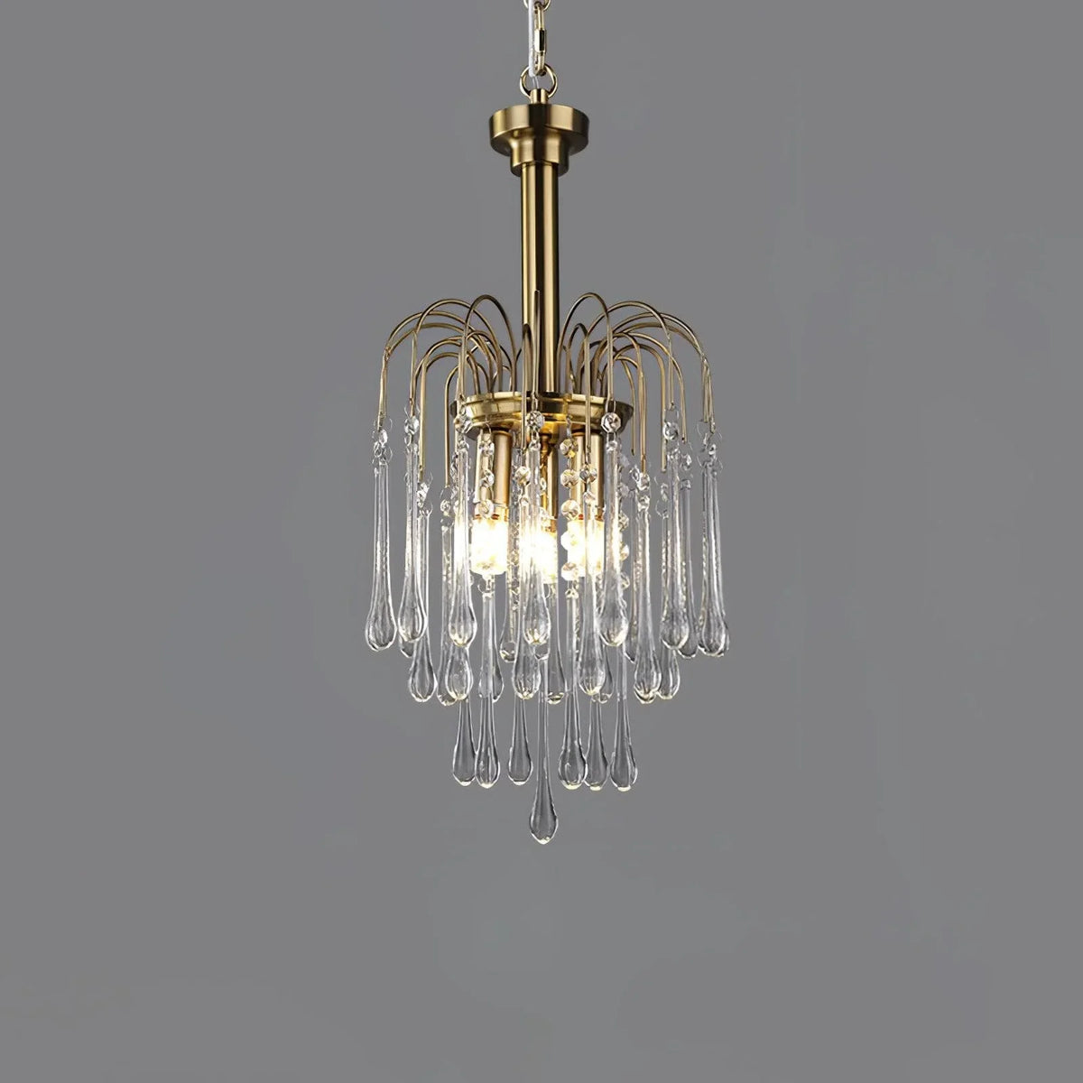 Metavaya Chandelier Dia 30cm x H 45cm / ∅ 11.8″ x H 17.7″ / Brass / Clear Maltose Chandelier 662668904504 M2024010807-1 Maltose Chandelier | Discount Sale
