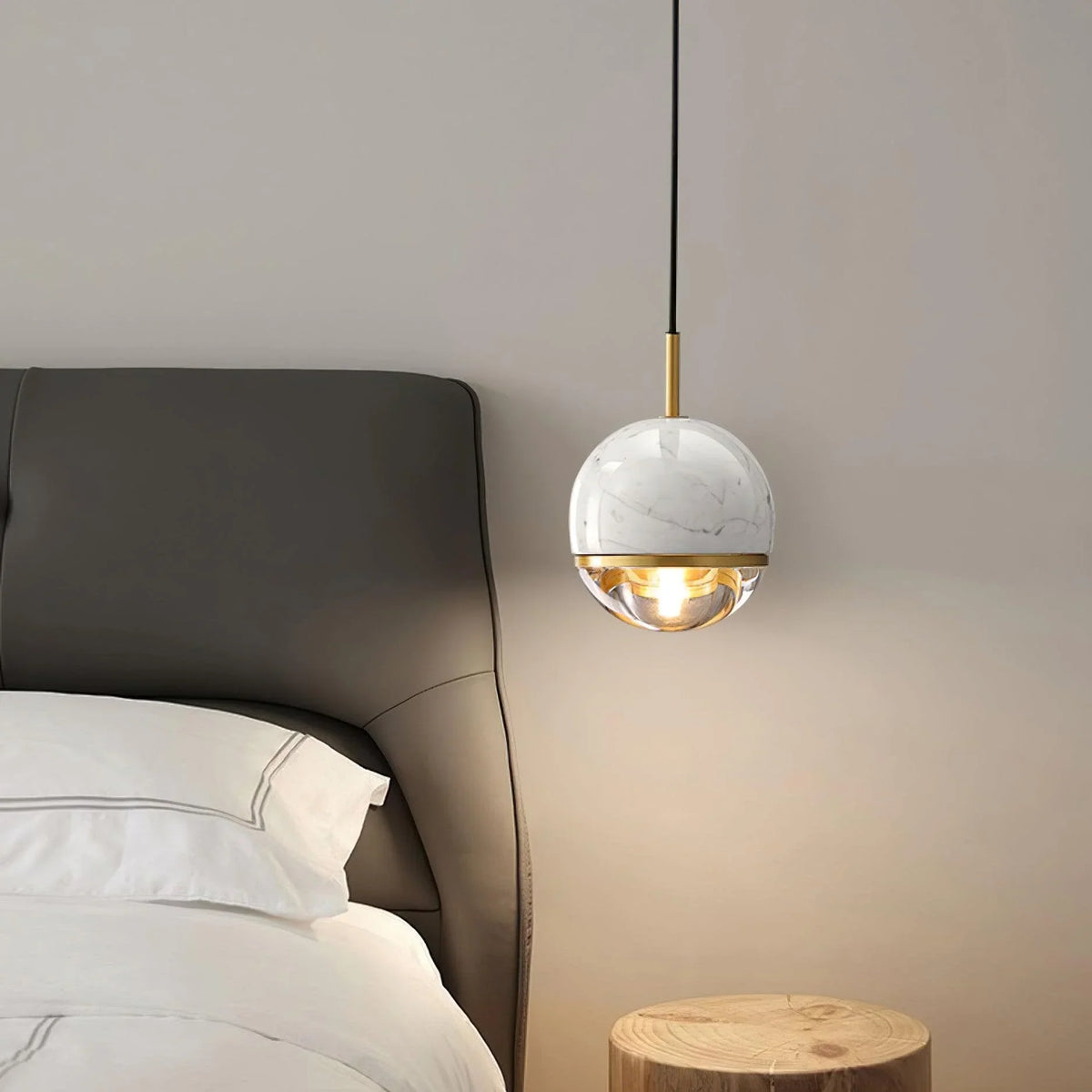 Metavaya Pendant lamp Dia 15cm x H 21cm / ∅ 5.9″ x H 8.3″ / Gold & White Marble Marble Balls Pendant Lamp 662668844534 M2023122303-1 Marble Balls Pendant Lamp Sale