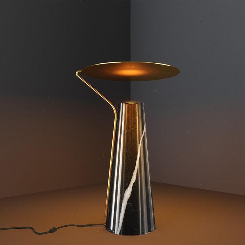 Metavaya Table lamp Dia 25cm x H 35cm / ∅ 9.1″ x H 13.8″ / White / US Plug Marble Coffee Table Lamp 6938617810856 M2023110103-5