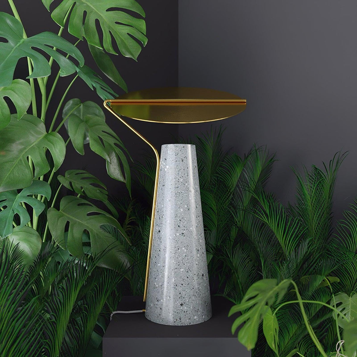 Metavaya Table lamp Dia 27cm x H 45cm / ∅ 10.6″ x H 17.7″ / White / US Plug Marble Coffee Table Lamp 6938617810931 M2023110103-13