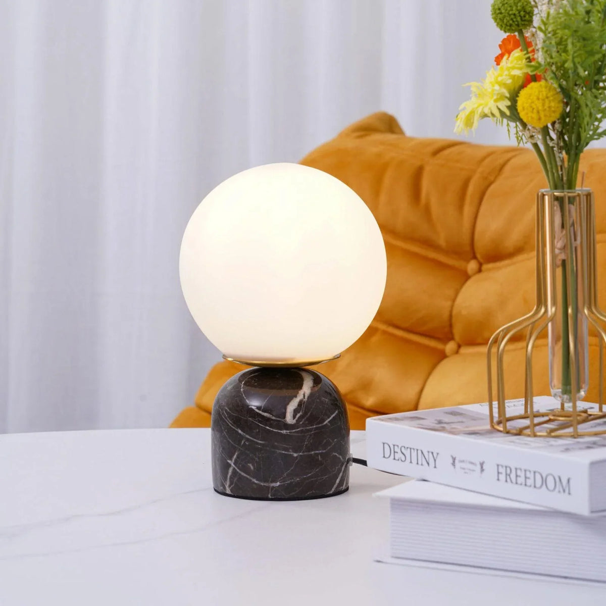 Metavaya Table Lamp Marble Mini Table lamp