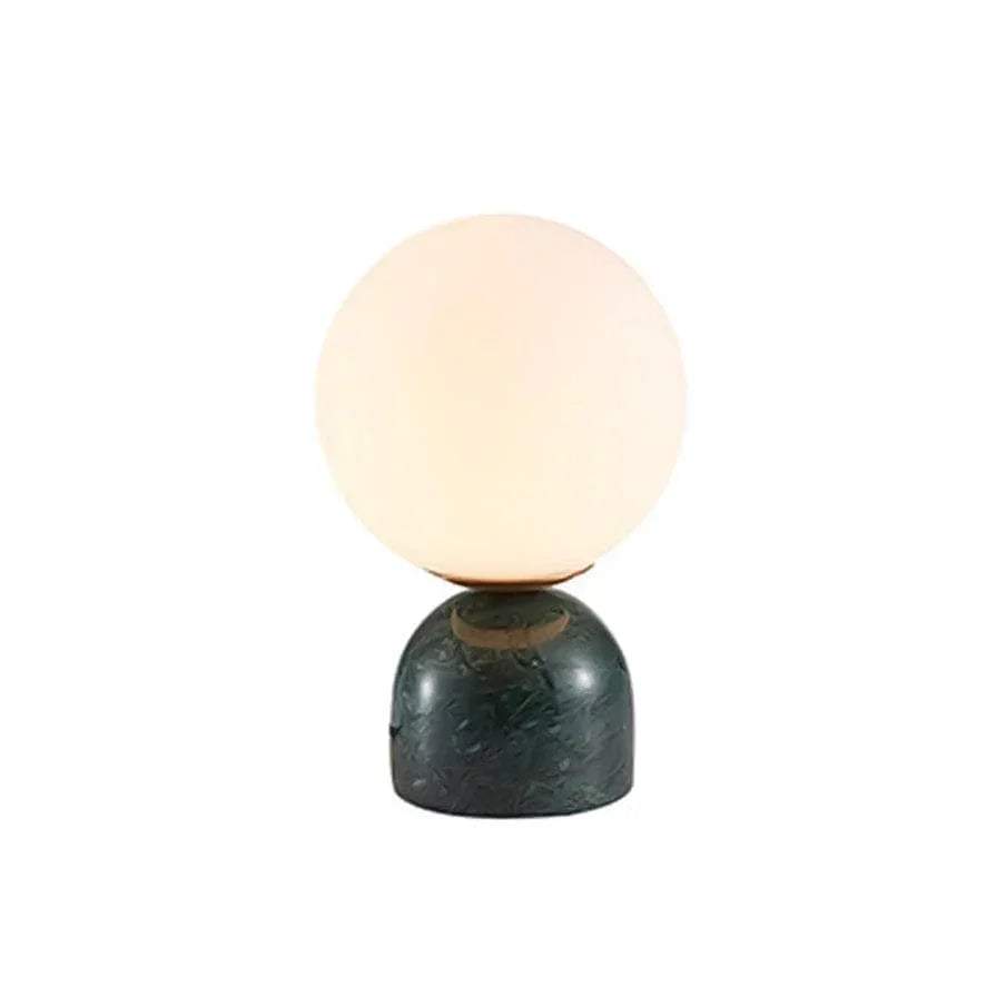 Metavaya Table Lamp Dia 15cm x H 23cm / ∅ 5.9″ x H 9.1″ / Indian Green / US Plug Marble Mini Table lamp 6938617811020 M2023110105-1