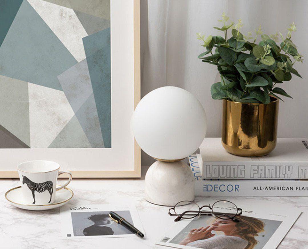 Metavaya Table Lamp Marble Mini Table lamp