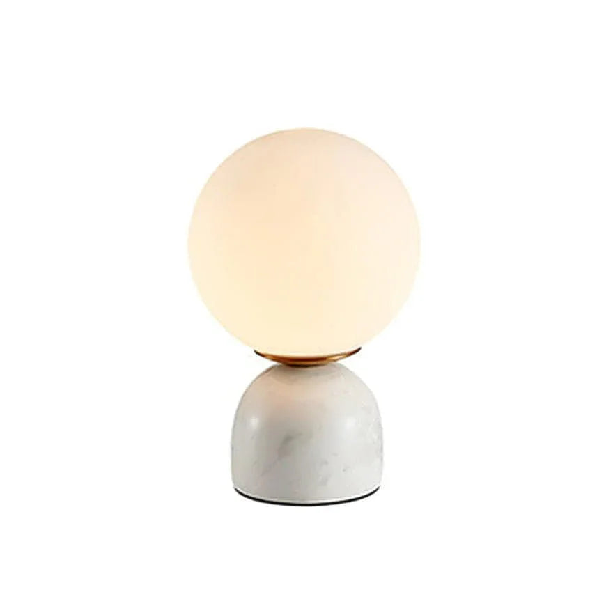 Metavaya Table Lamp Dia 15cm x H 23cm / ∅ 5.9″ x H 9.1″ / White / US Plug Marble Mini Table lamp 6938617811068 M2023110105-5