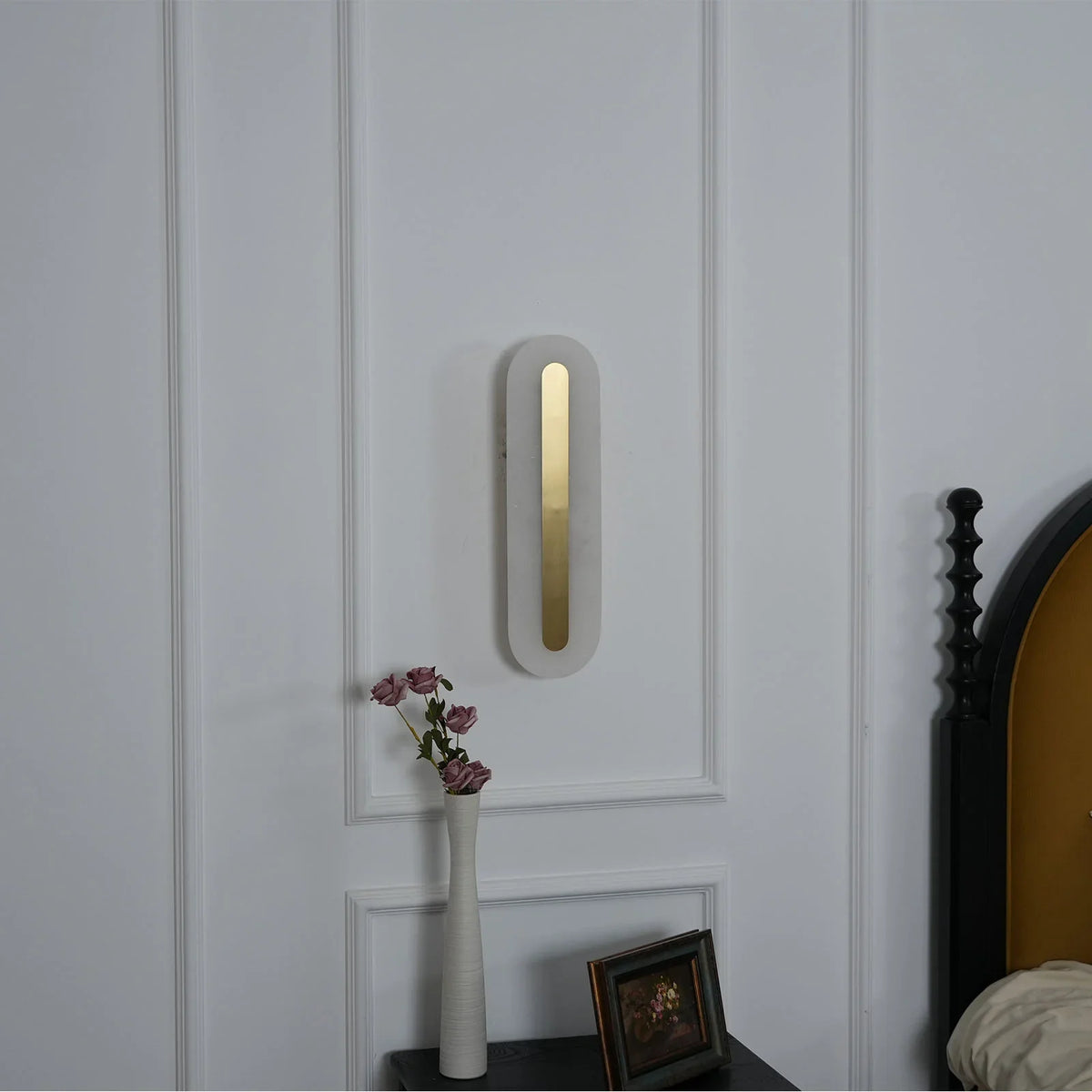 Marble Rounded Wall Light - view 2 | Metavaya