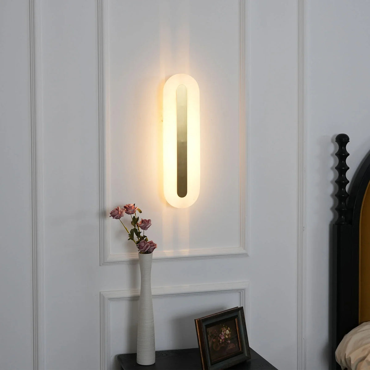 Marble Rounded Wall Light - view 3 | Metavaya