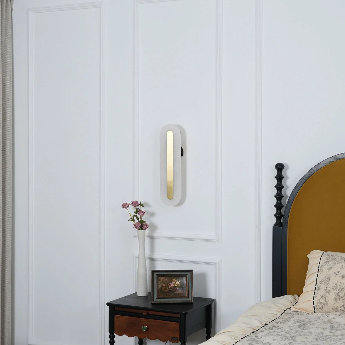 Marble Rounded Wall Light - view 5 | Metavaya