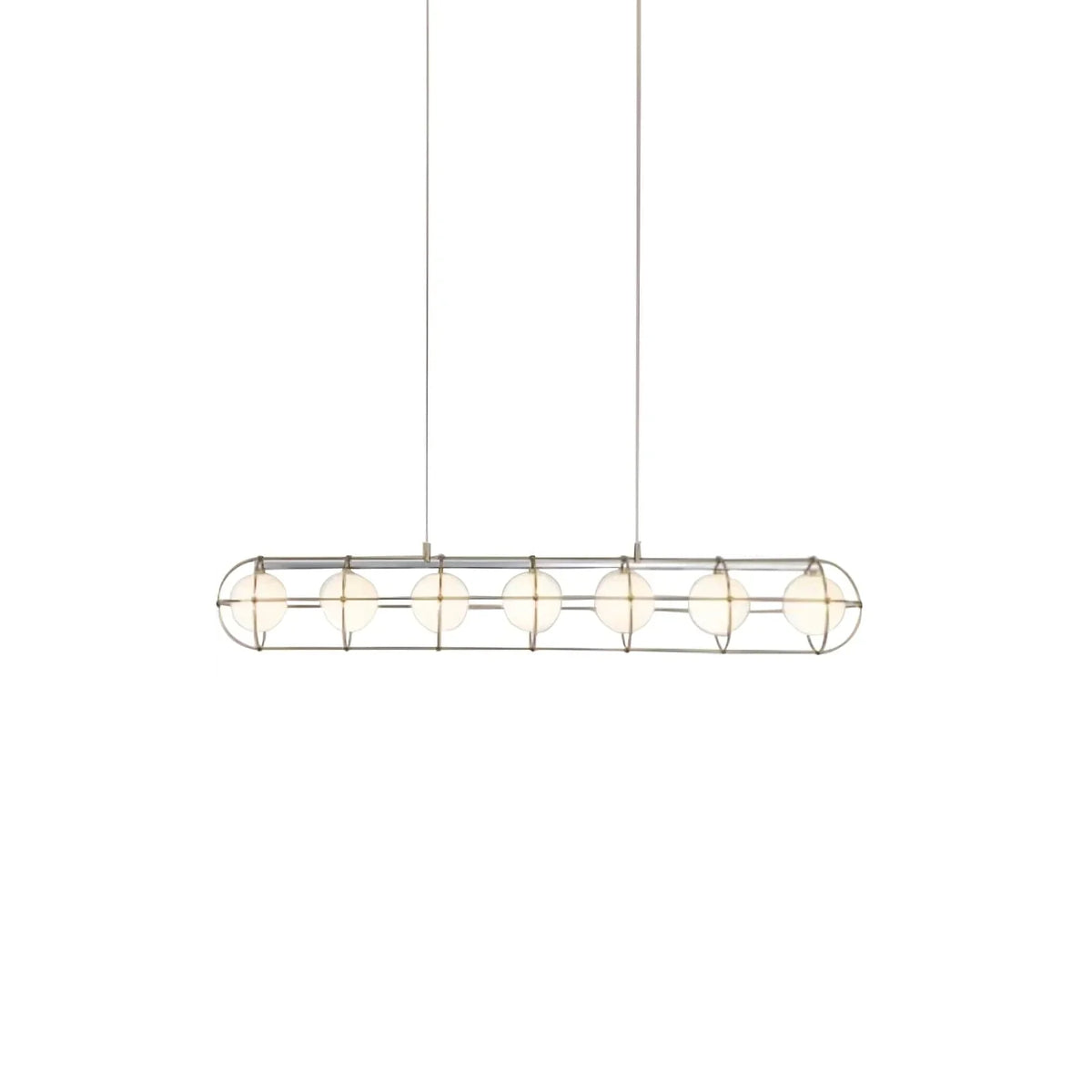 Metavaya Chandelier 7 lamps Dia 120cm x H 150cm / ∅ 47.2″ x H 59.1″ / Titanium Gold & Chrome & White / Warm Light Maytoni Round Chandelier 662668838878 M2023122002-3 Metoni Round Chandelier | Special Sale