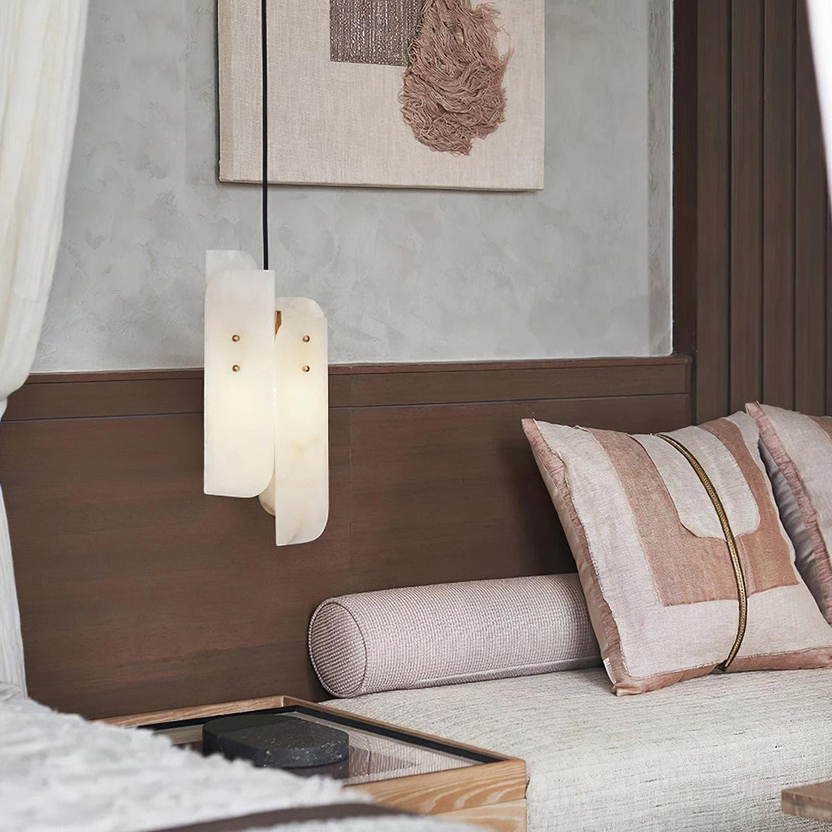 Metavaya Pendant light Dia 15cm x H 40cm / ∅ 5.9″ x H 15.7″ / White Megalith mini-hanglamp 6938617813246 M2023110704-1