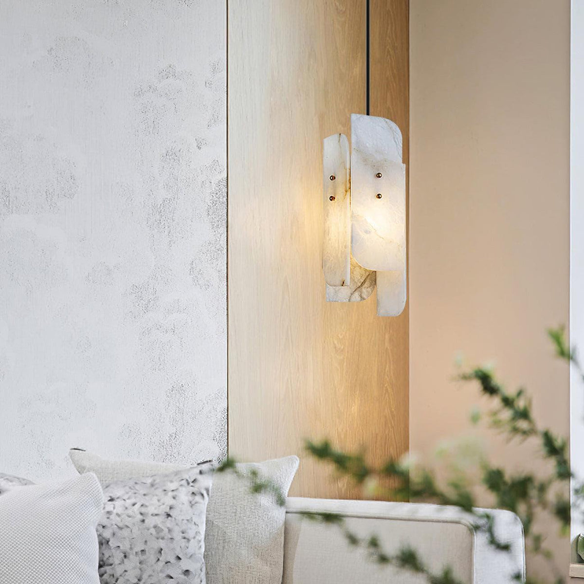 Metavaya Pendant light Dia 15cm x H 40cm / ∅ 5.9″ x H 15.7″ / White Megalith mini-hanglamp 6938617813246 M2023110704-1