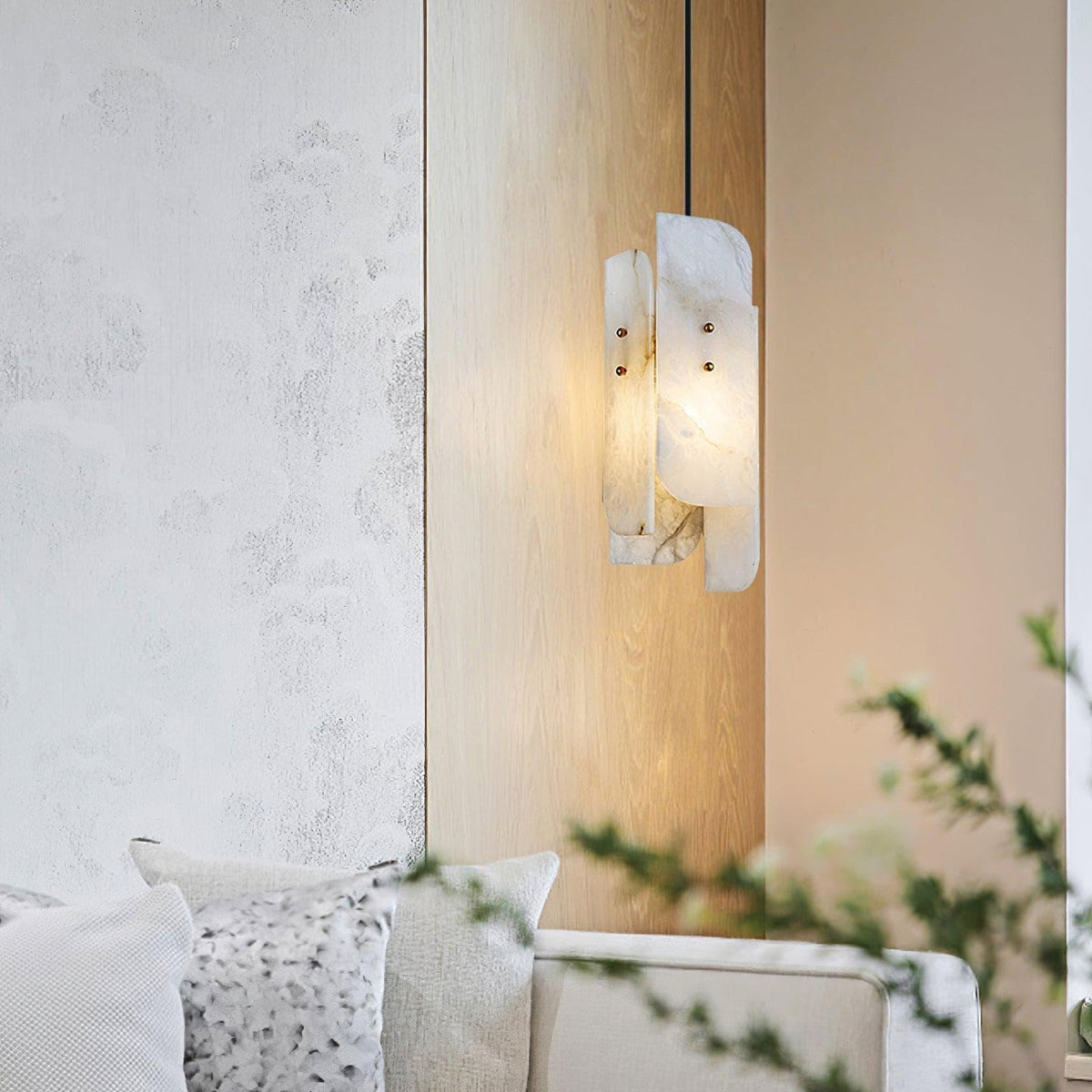 Metavaya Pendant light Dia 15cm x H 40cm / ∅ 5.9″ x H 15.7″ / White Megalith mini-hanglamp 6938617813246 M2023110704-1