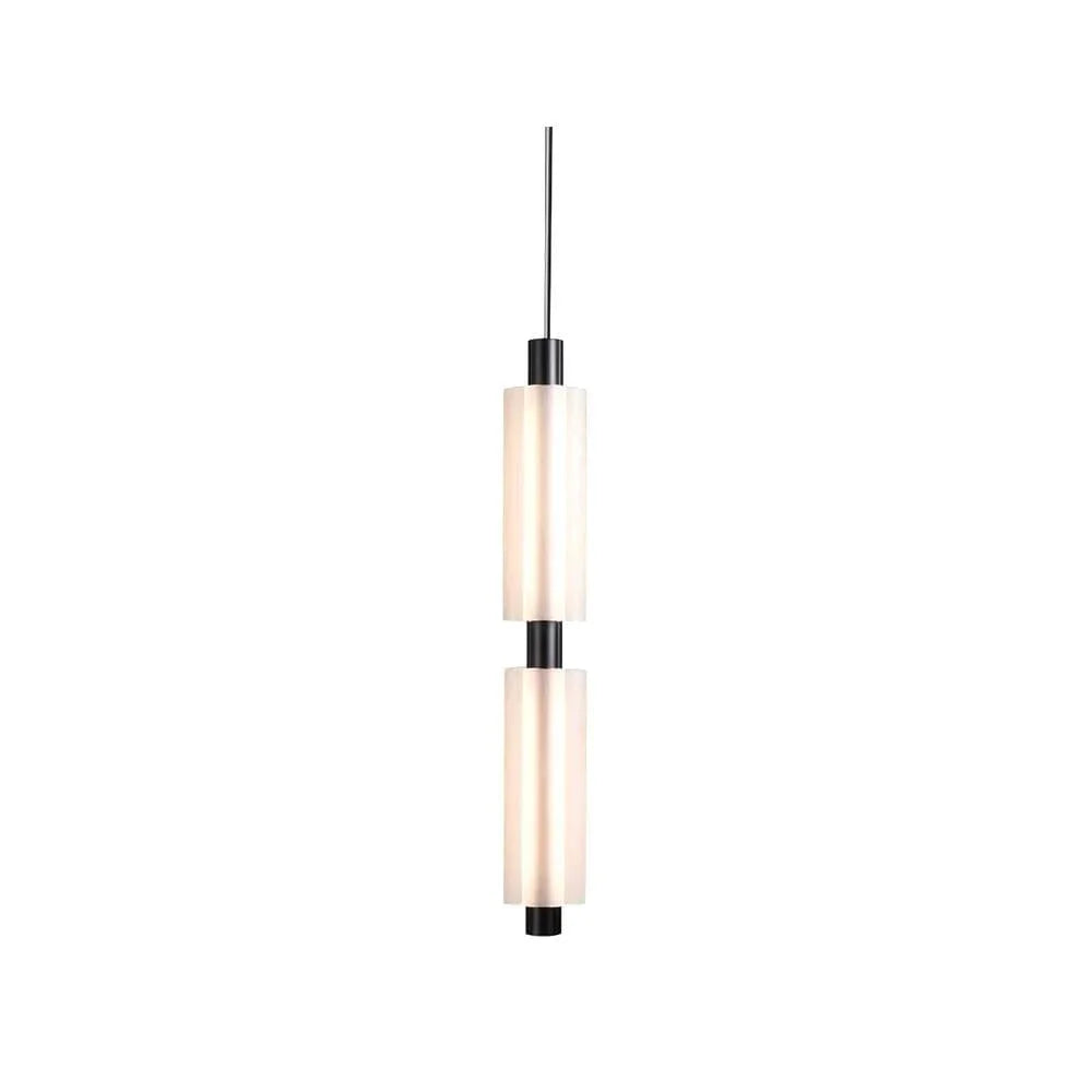 Metavaya Pendant lamp 2heads Dia 11cm x H 71cm / ∅ 4.8″ x H 28″ / Black / Warm White Metropol Pendant Lamp 662668846149 M2023122402-3 Metropol Pendant Lamp | Discount Sale