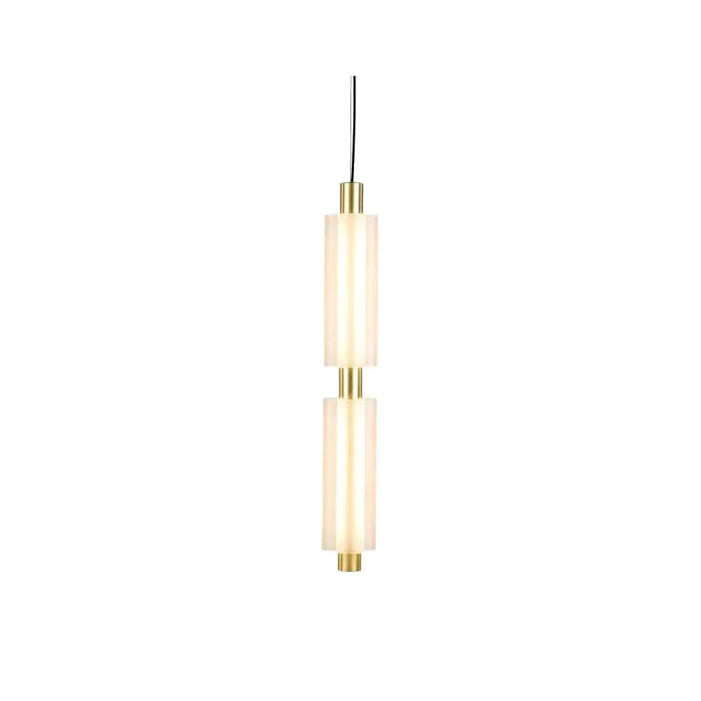 Metavaya Pendant lamp 2heads Dia 11cm x H 71cm / ∅ 4.8″ x H 28″ / Gold / Warm White Metropol Pendant Lamp 662668846156 M2023122402-4 Metropol Pendant Lamp | Discount Sale
