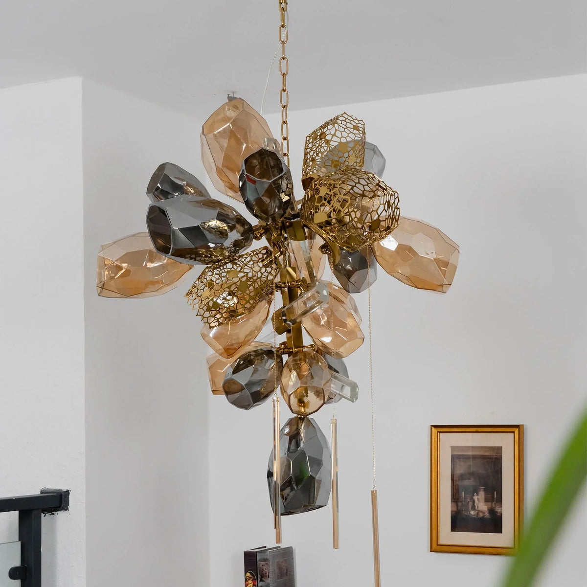 Modern Art Glass Crystal Chandelier - view 7 | Metavaya