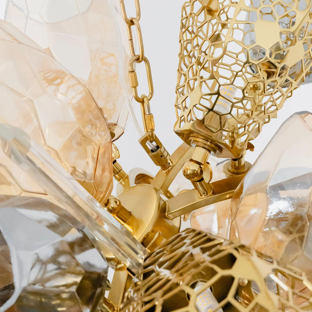 Modern Art Glass Crystal Chandelier - view 10 | Metavaya