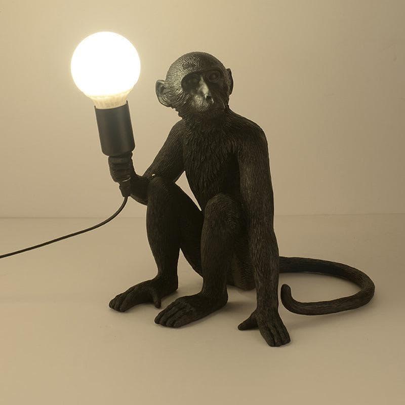 Metavaya Floor lamp L 34cm x W 30cm x H 32cm / L 6.7″ x W 3.4″ x H 3.4″ / Black Monkey Lamp sitting lamp 6938617802080 M2023102003-1