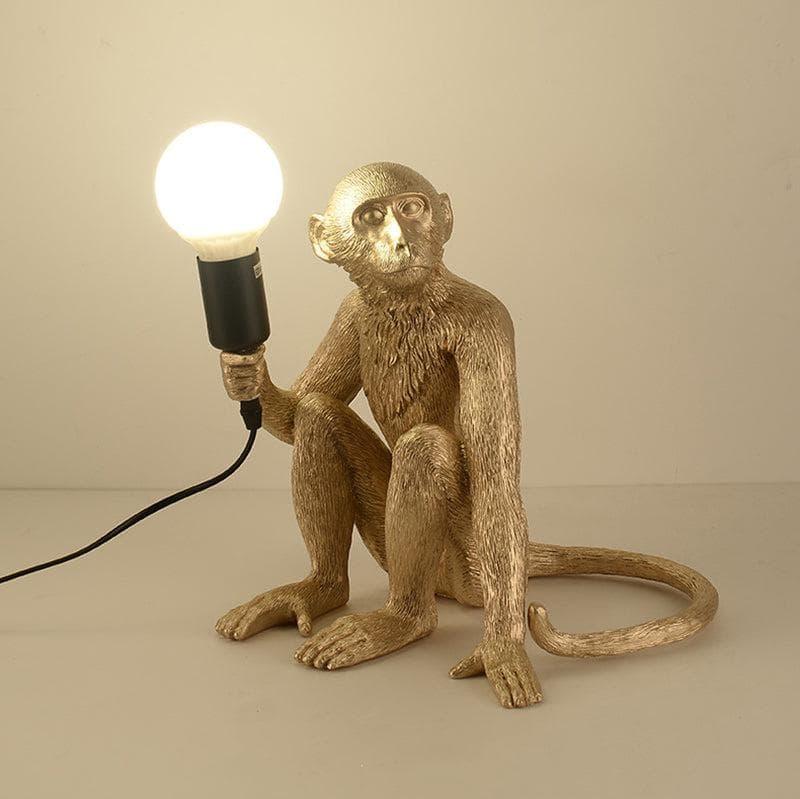 Metavaya Floor lamp L 34cm x W 30cm x H 32cm / L 6.7″ x W 3.4″ x H 3.4″ / Gold Monkey Lamp sitting lamp 6938617802097 M2023102003-1