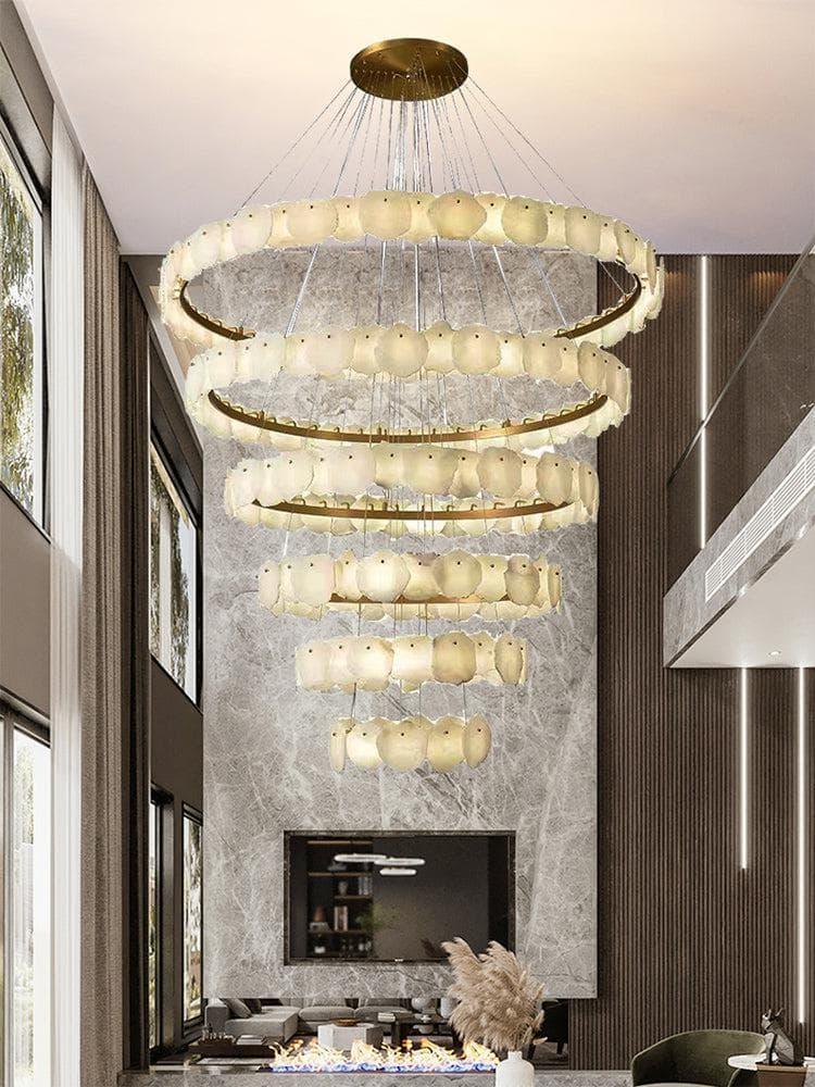 Metavaya Chandelier Multi-tiered Burton marble chandelier