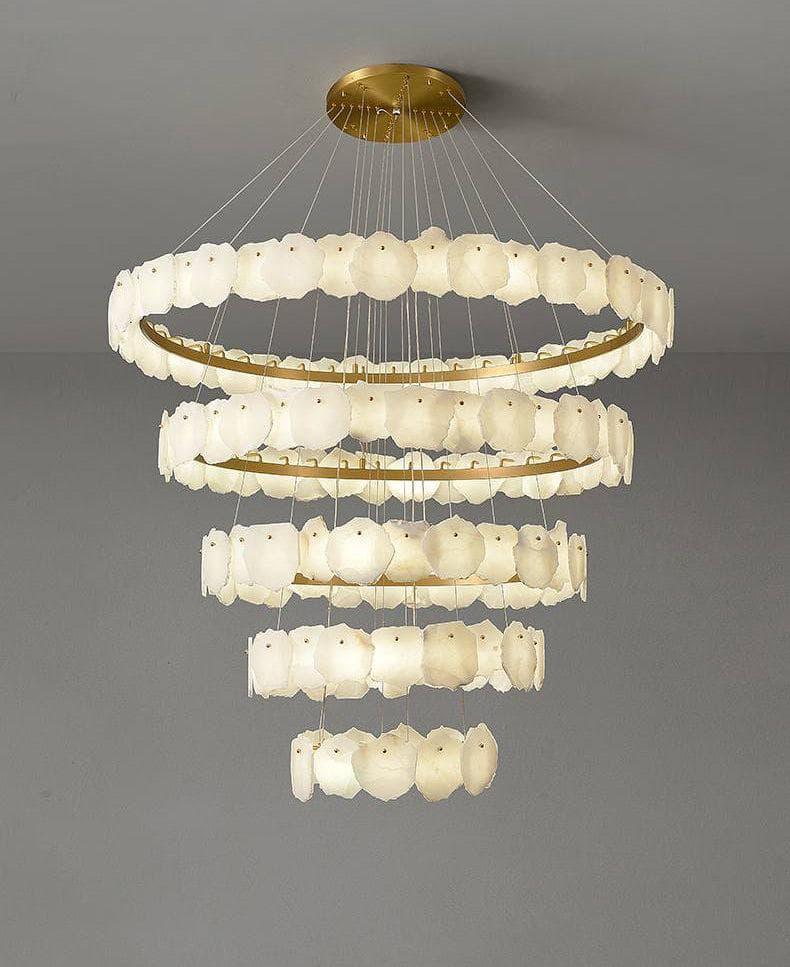 Metavaya Chandelier Multi-tiered Burton marble chandelier