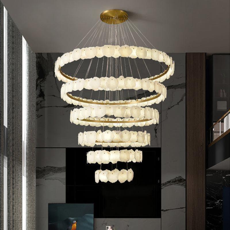 Metavaya Chandelier Multi-tiered Burton marble chandelier